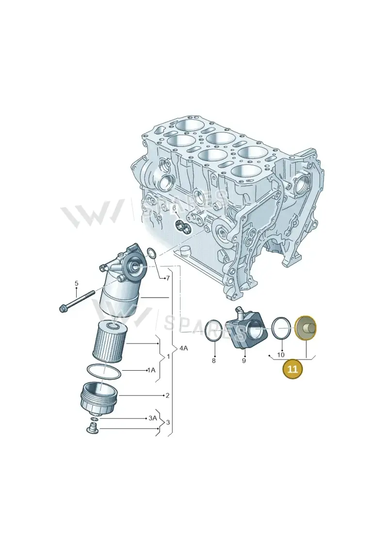 038117061B — Volkswagen Touareg (2010-2012) diagram 478115700, position 11