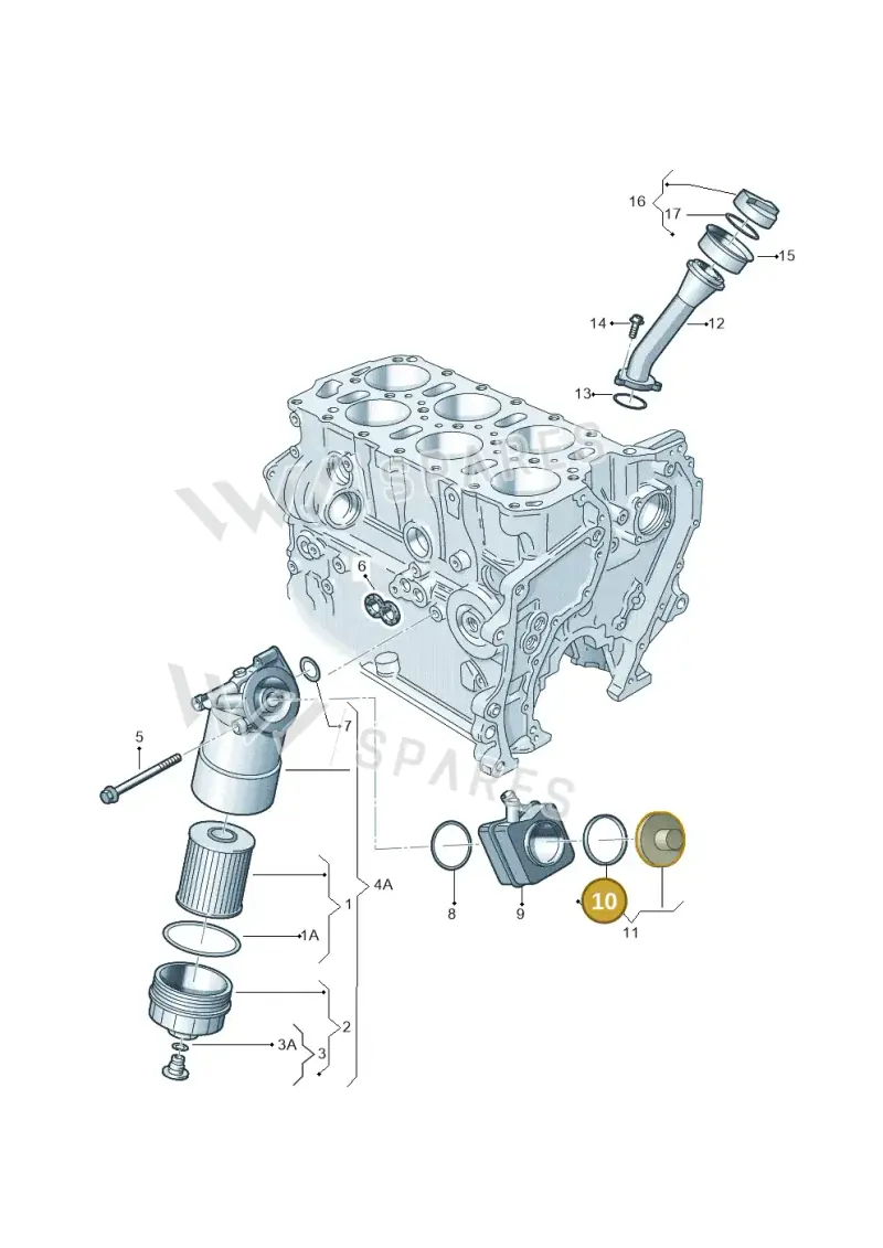 038117070 — Volkswagen Phaeton 4motion (2010-2016) diagram 230115700, position 10