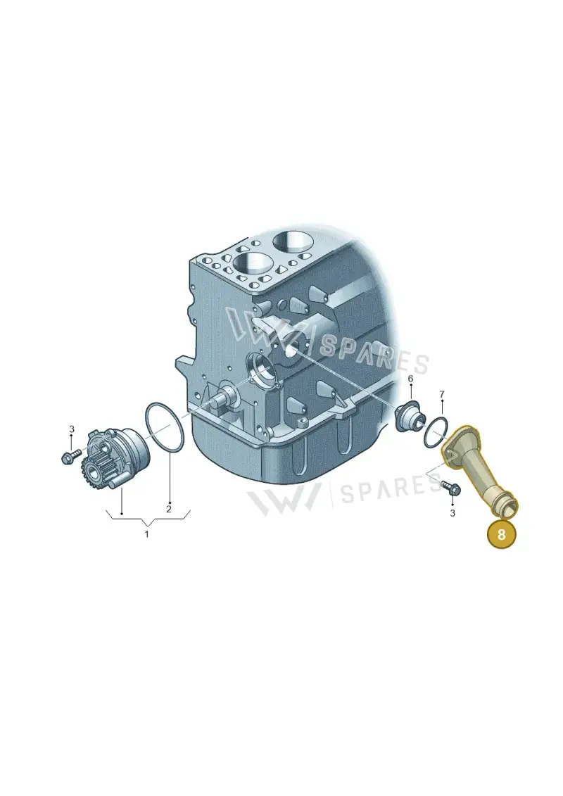 038121121 — Volkswagen POLO CLASSIC           06> (2005-) diagram 194121100, position 8