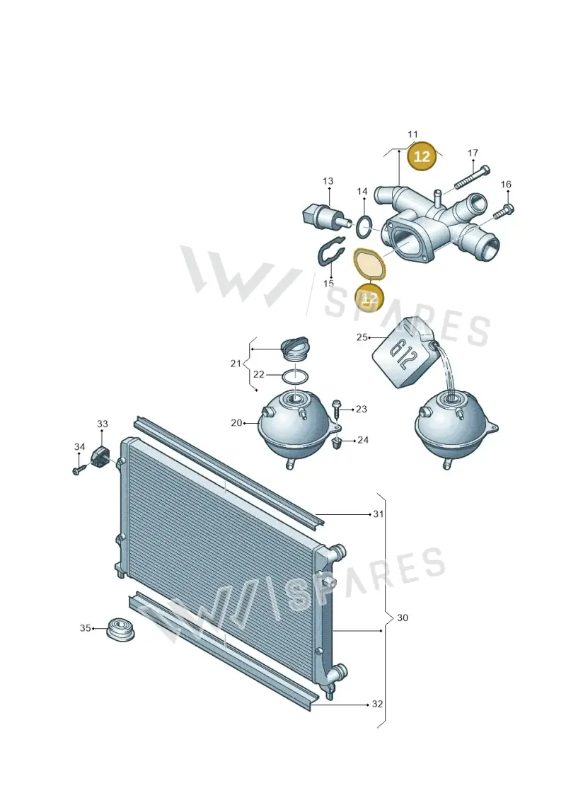 038121688B — Volkswagen Jetta (2014-2017) diagram 649121860, position 12