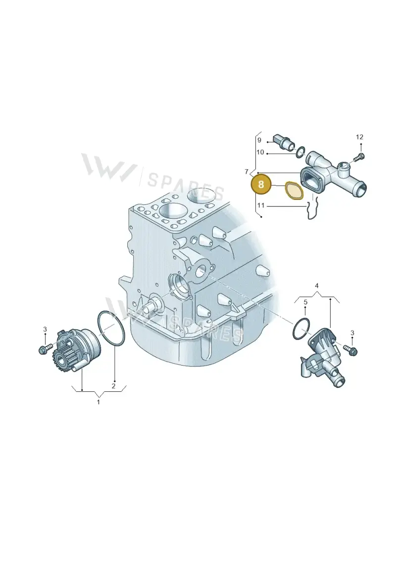 038121688B — Volkswagen Caravelle (2015-2019) diagram 861121100, position 8