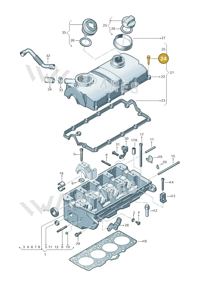 038128773 — Volkswagen Sharan (2008-2010) diagram 404103470, position 24