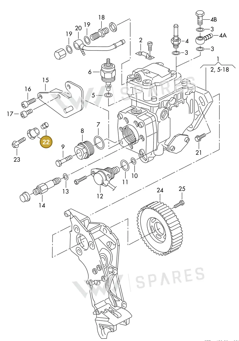 038130095 — Volkswagen MARINE-MOTOR           02> (2002-) diagram 277130200, position 22