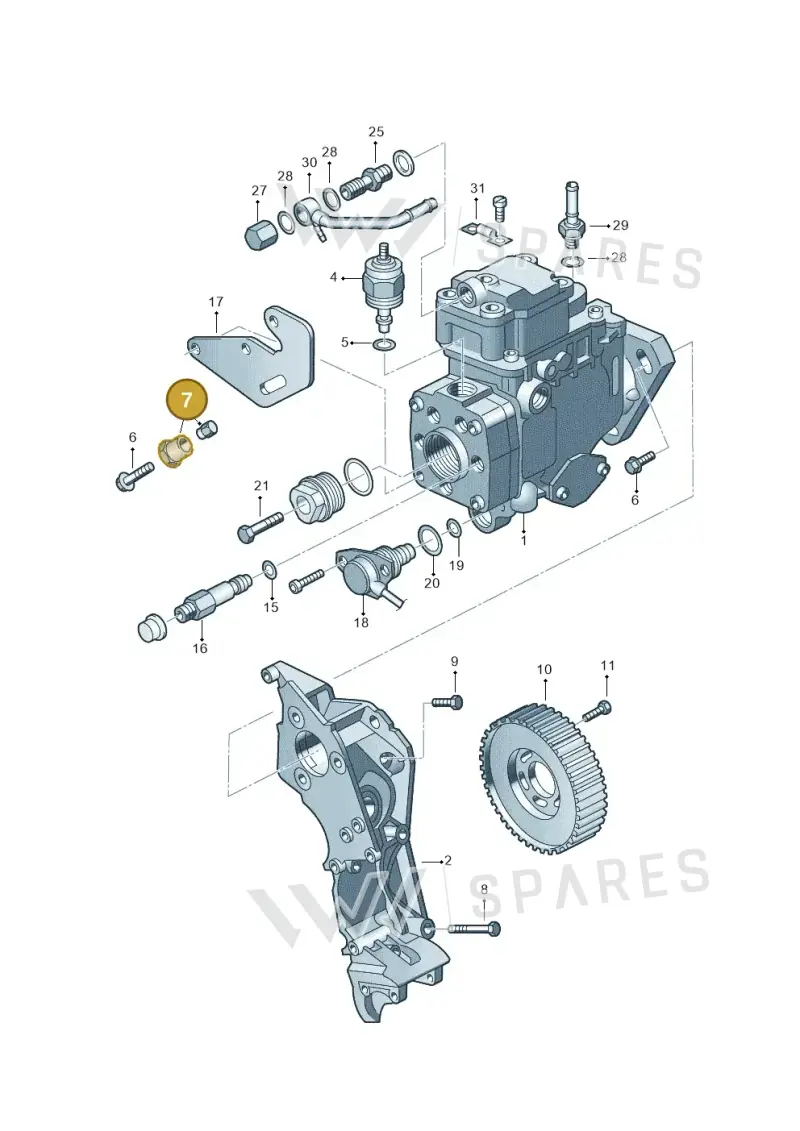 038130095 — Volkswagen Polo (2008-2009) diagram 194130200, position 7