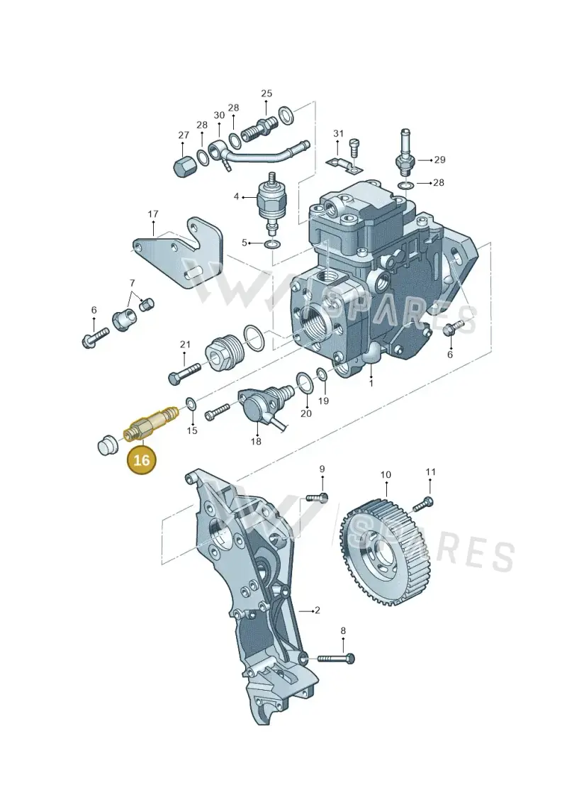 038130795 — Volkswagen Jetta/Wagon (2002-2006) diagram 194130200, position 16