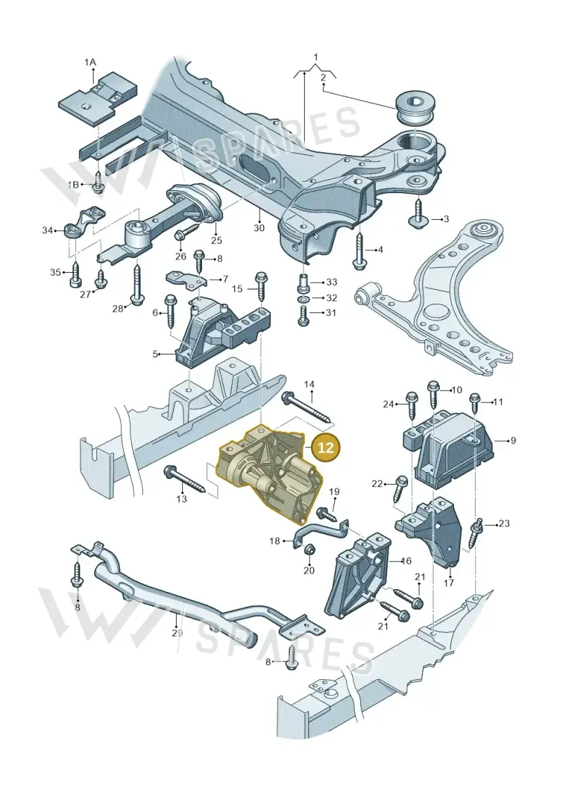 038199207J — Volkswagen Jetta/Wagon (2002-2006) diagram 194199200, position 12