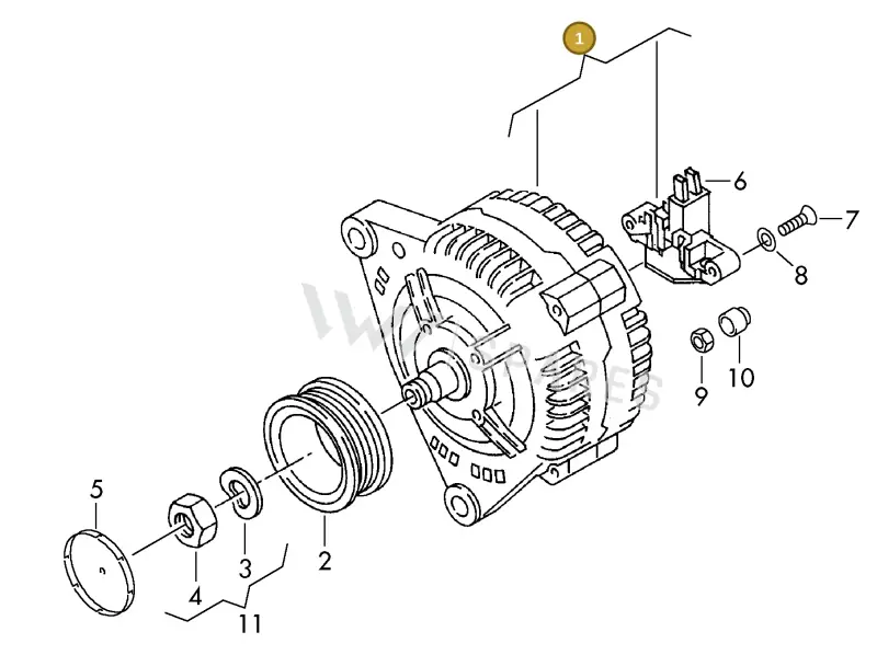 038903018PX — Volkswagen DIES.-IND.-MOT.1,9>2,0 (1990-2007) diagram 425903000, position 1