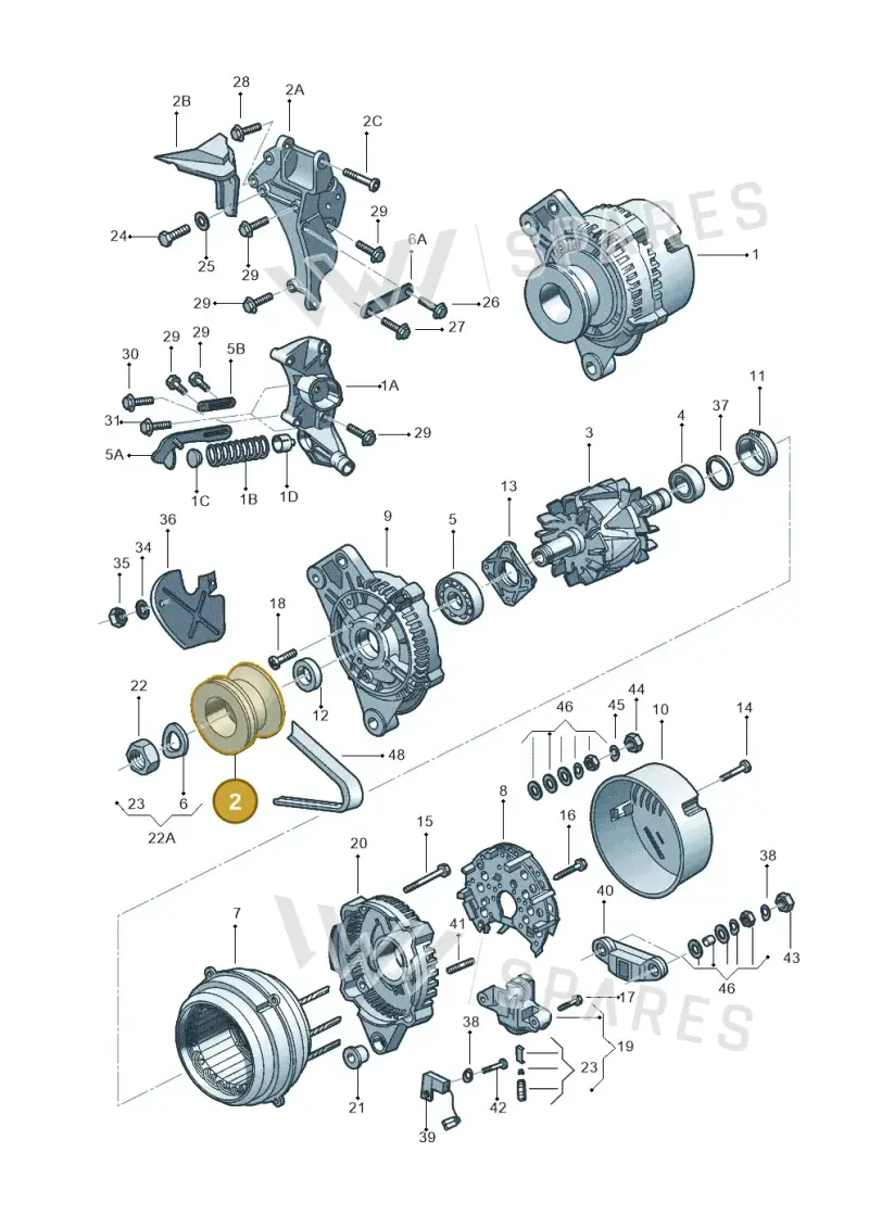 038903119G — Volkswagen KOMBI STANDARD/FURGAO  06> (2006-) diagram 303903150, position 2