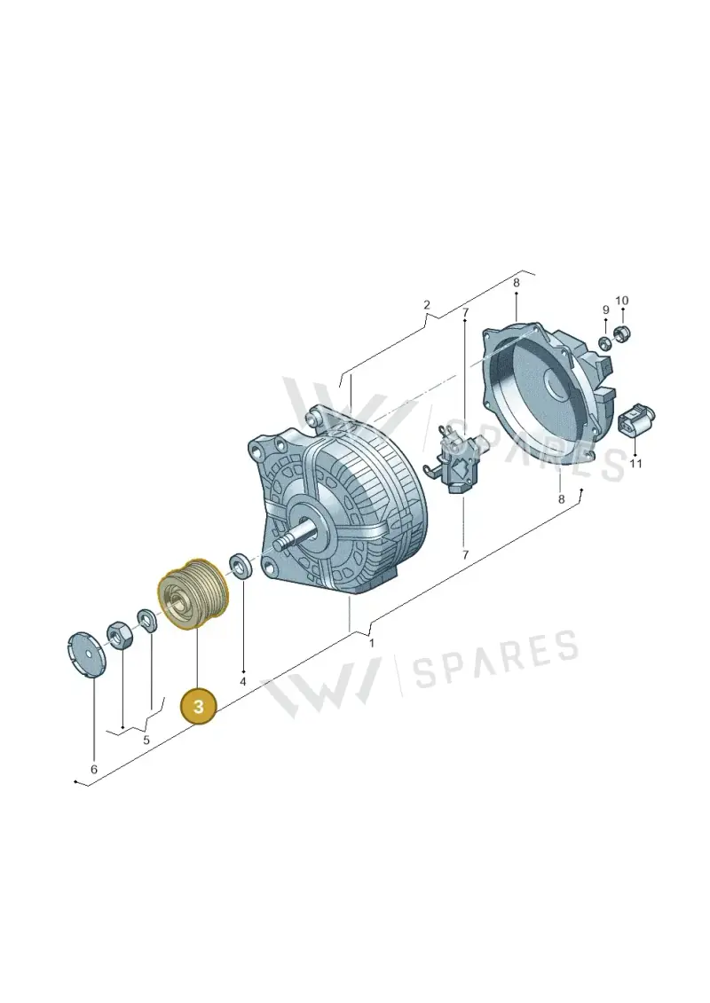 038903119G — Volkswagen Polo (2012-2014) diagram 737903000, position 3