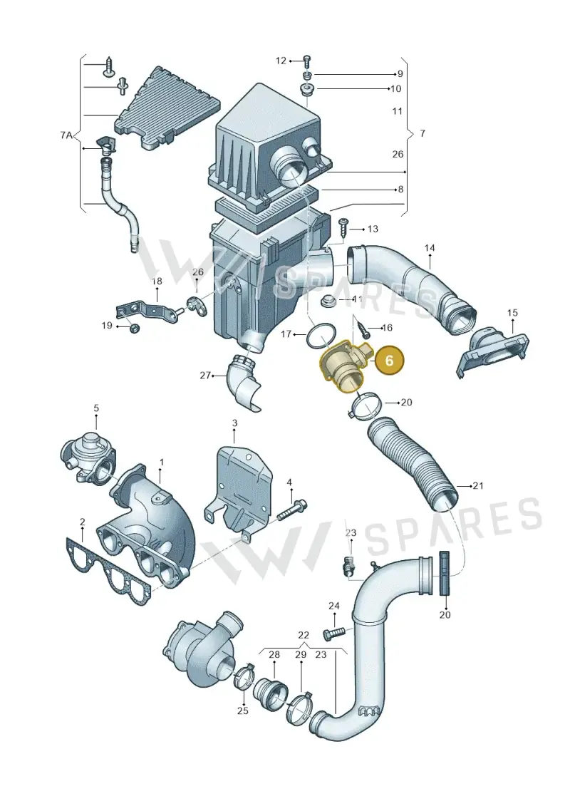 038906461C — Volkswagen POLO (2001-2005) diagram 253129200, position 6