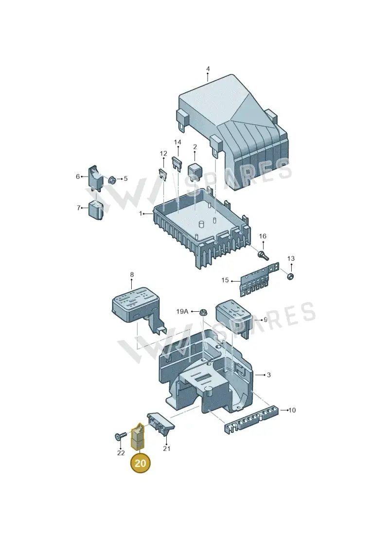 038907281D — Volkswagen Caddy kombi (2015-2020) diagram 694937200, position 20
