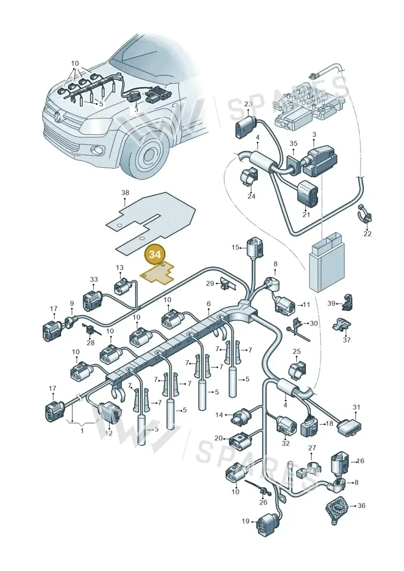 038971461 — Volkswagen Amarok (2022-) diagram 894971050, position 34