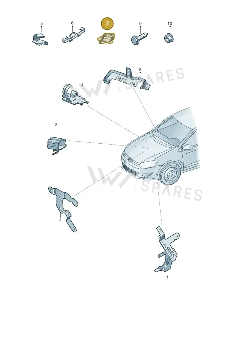 038971939D — Volkswagen Polo 1.6 (2015-2020) diagram 873971500, position 7