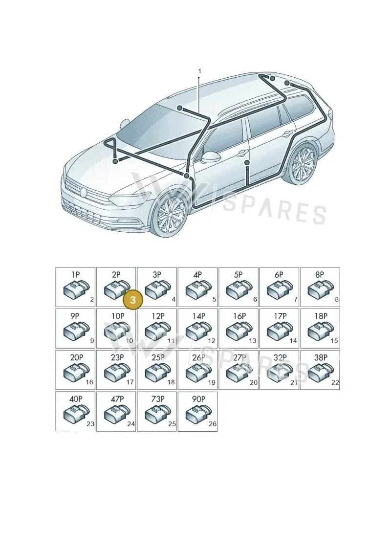 038972702 — Volkswagen Passat saloon (2014-2024) diagram 793971900, position 3