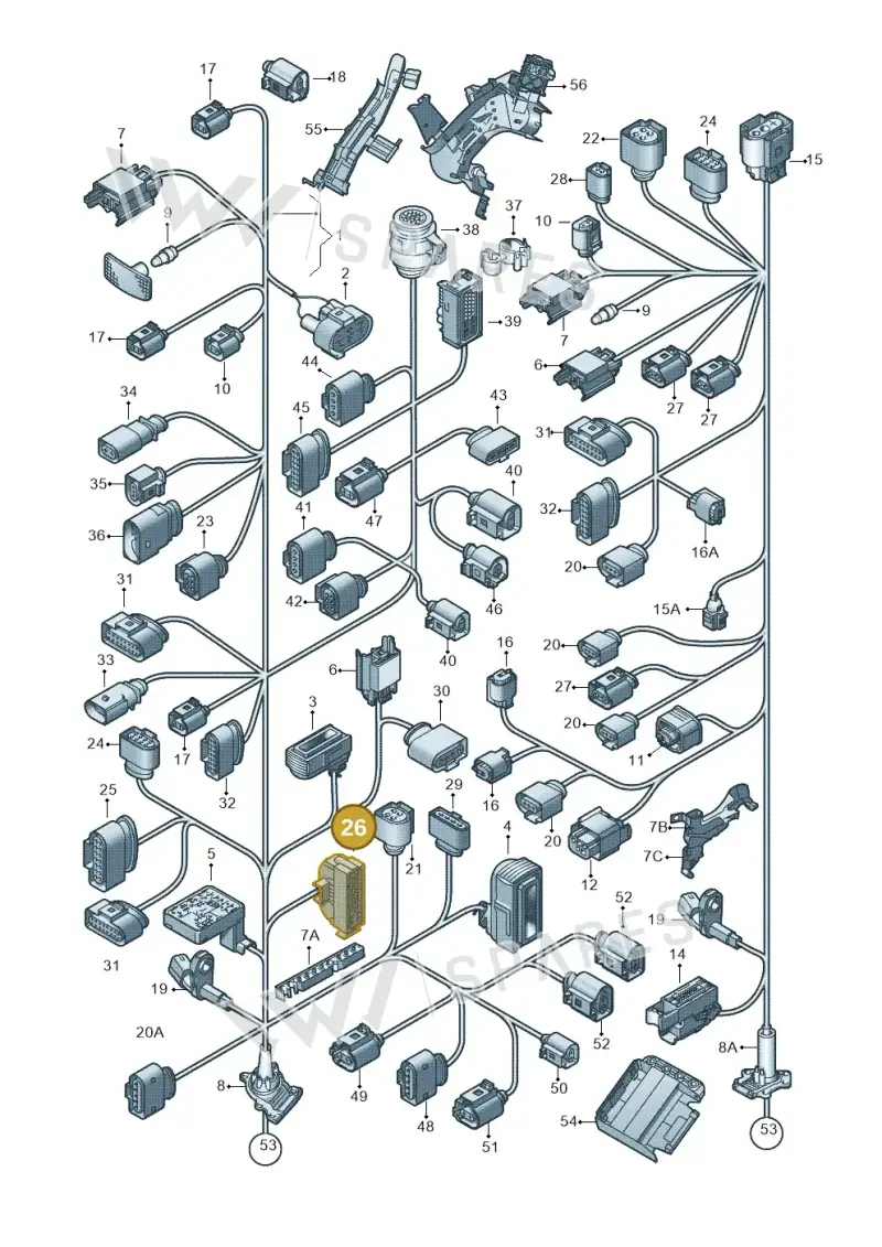 038973721B — Volkswagen Golf (2011-2013) diagram 649971800, position 26