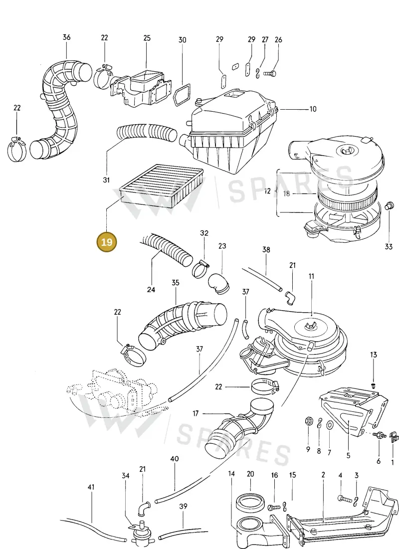 039129620A — Volkswagen Type 4 (1968-1974) diagram 034017000, position 19