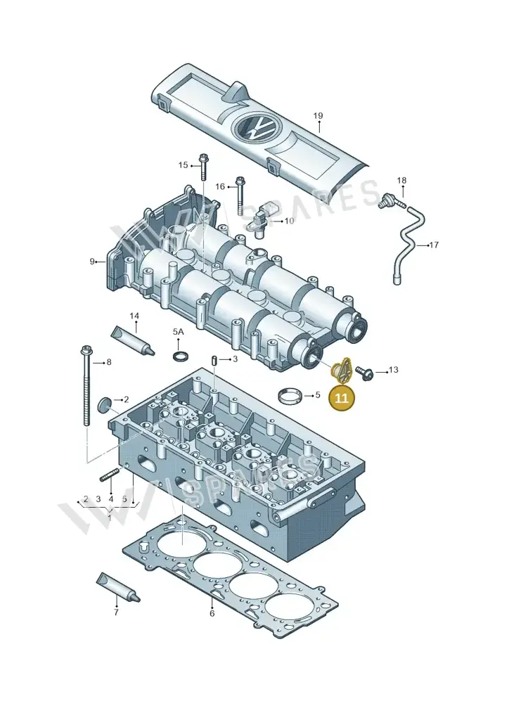 03C103111E — Volkswagen Jetta 1.6 (2014-2018) diagram 678103400, position 11