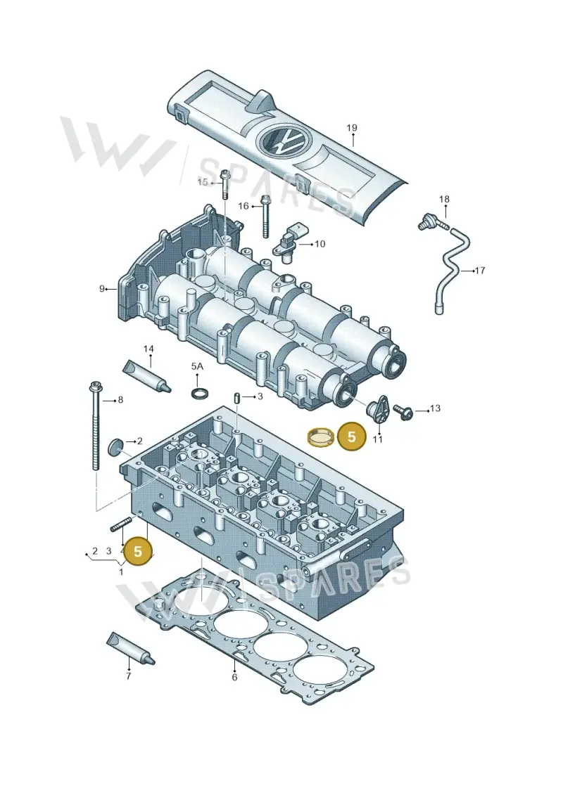 03C103196 — Volkswagen Jetta (2013-2014) diagram 678103400, position 5