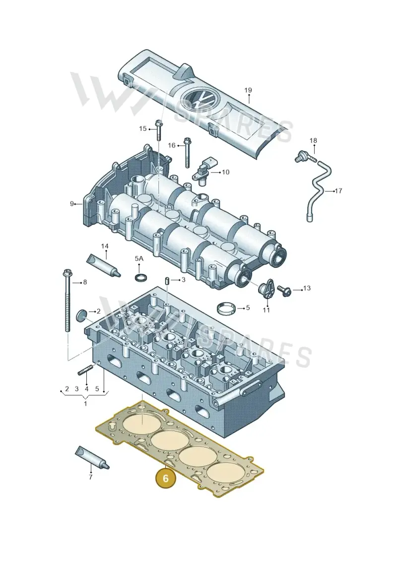 03C103383D — Volkswagen Jetta 1.6 (2014-2018) diagram 678103400, position 6