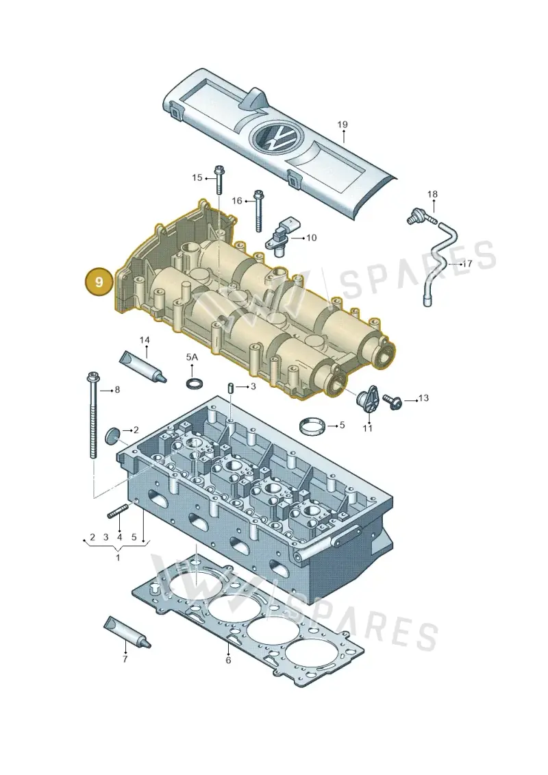 03C103469BN — Volkswagen Jetta 1.6 (2014-2018) diagram 678103400, position 9
