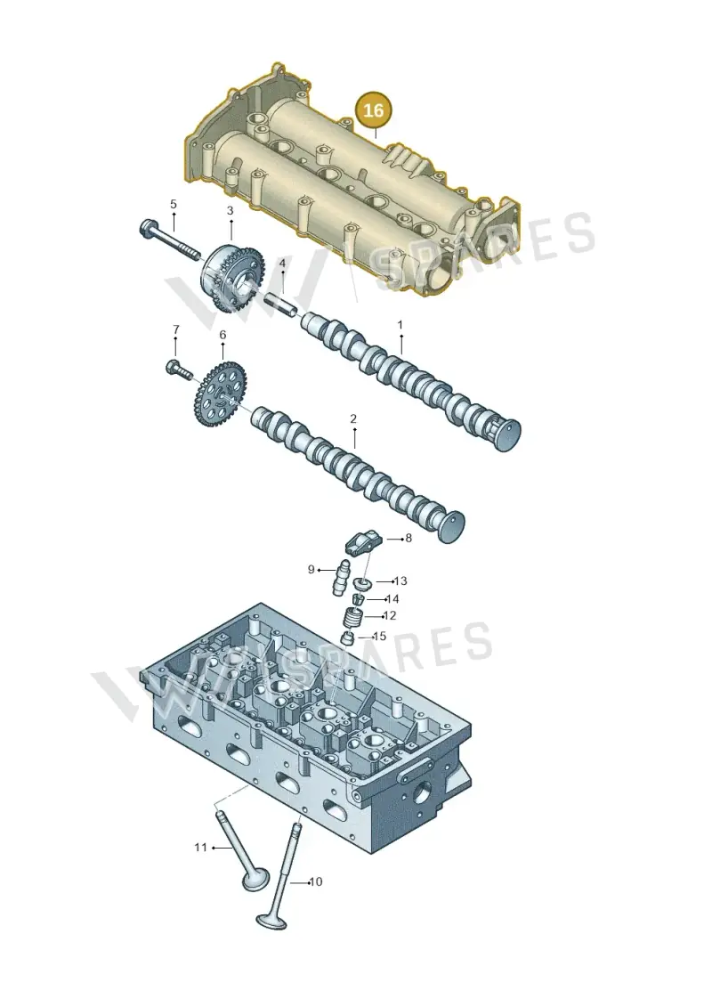 03C103475CD — Volkswagen New beetle (2011-2016) diagram 409109150, position 16