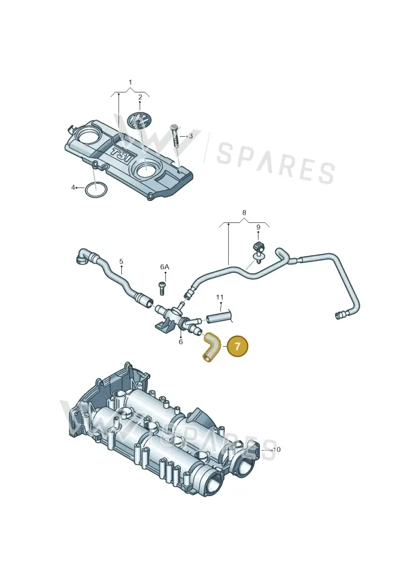 03C103493AL — Volkswagen Jetta 1.6 (2014-2018) diagram 625103790, position 7