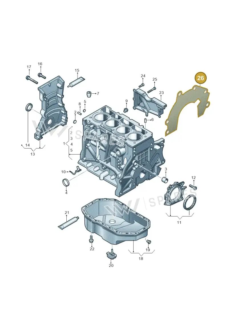 03C103551L — Volkswagen Beetle (2016-2019) diagram 649103010, position 26