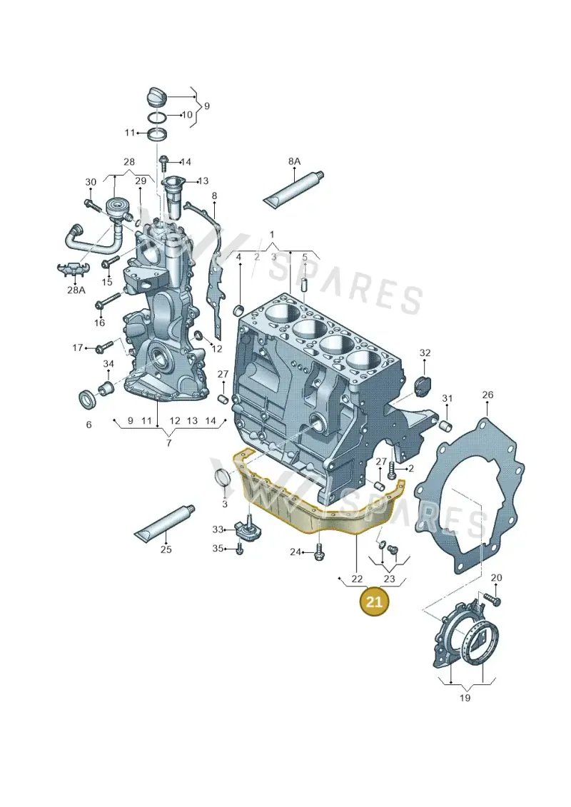 03C103603T — Volkswagen GOLF VARIANT           07> (2007-) diagram 253103120, position 21