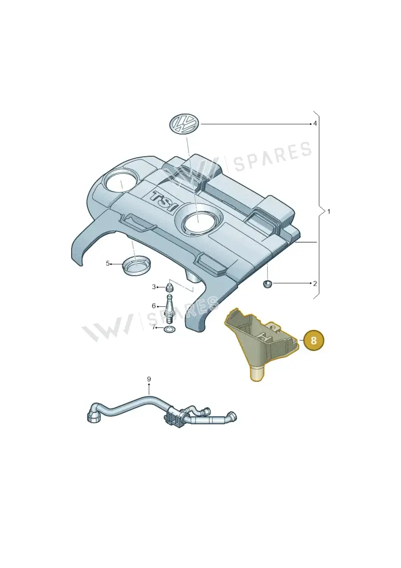03C103747 — Volkswagen Tiguan 4Motion (2011-2018) diagram 689103750, position 8