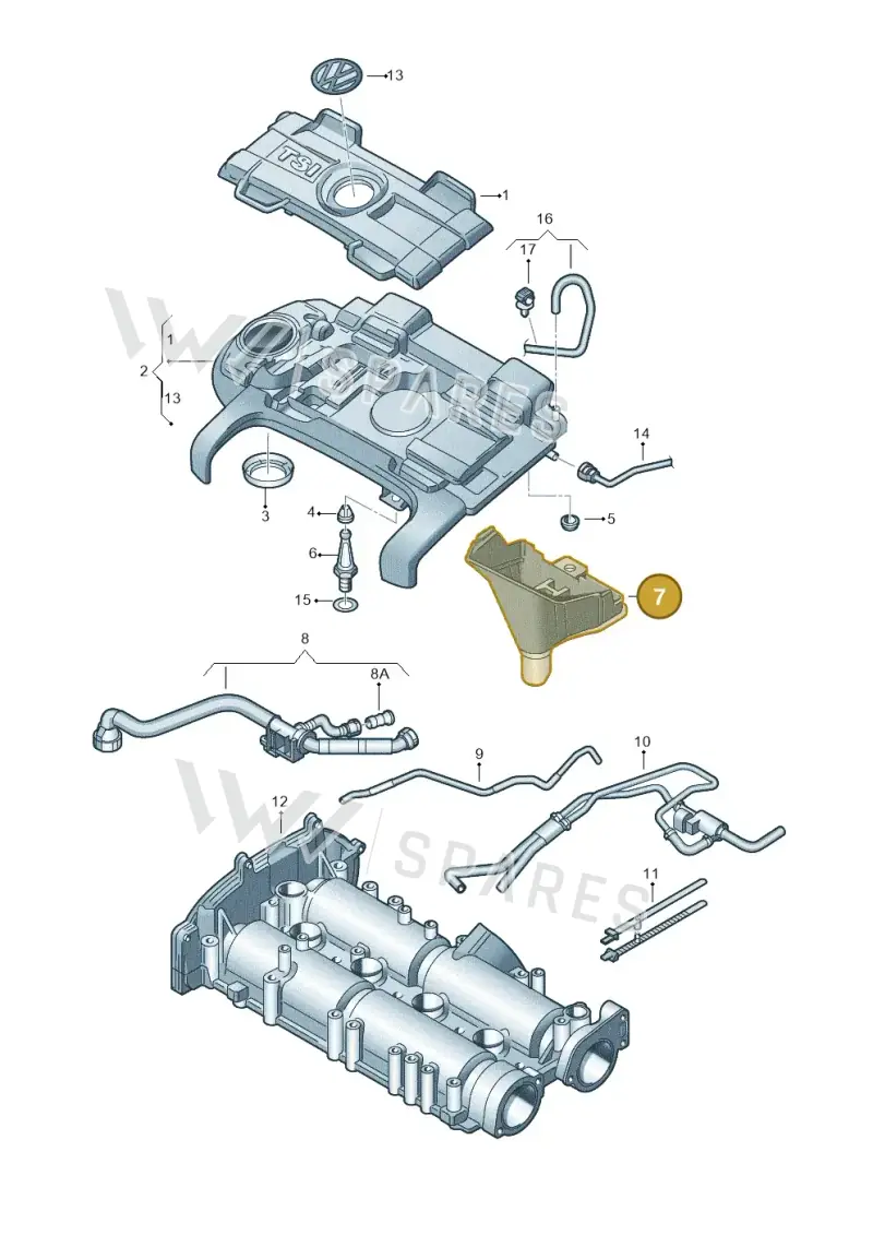 03C103747 — Volkswagen Beetle (2016-2019) diagram 474103780, position 7