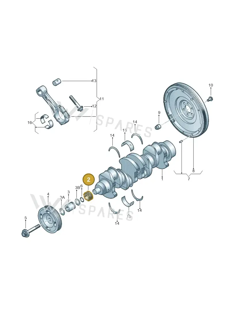 03C105209AR — Volkswagen Jetta 1.6 (2014-2018) diagram 775105200, position 2