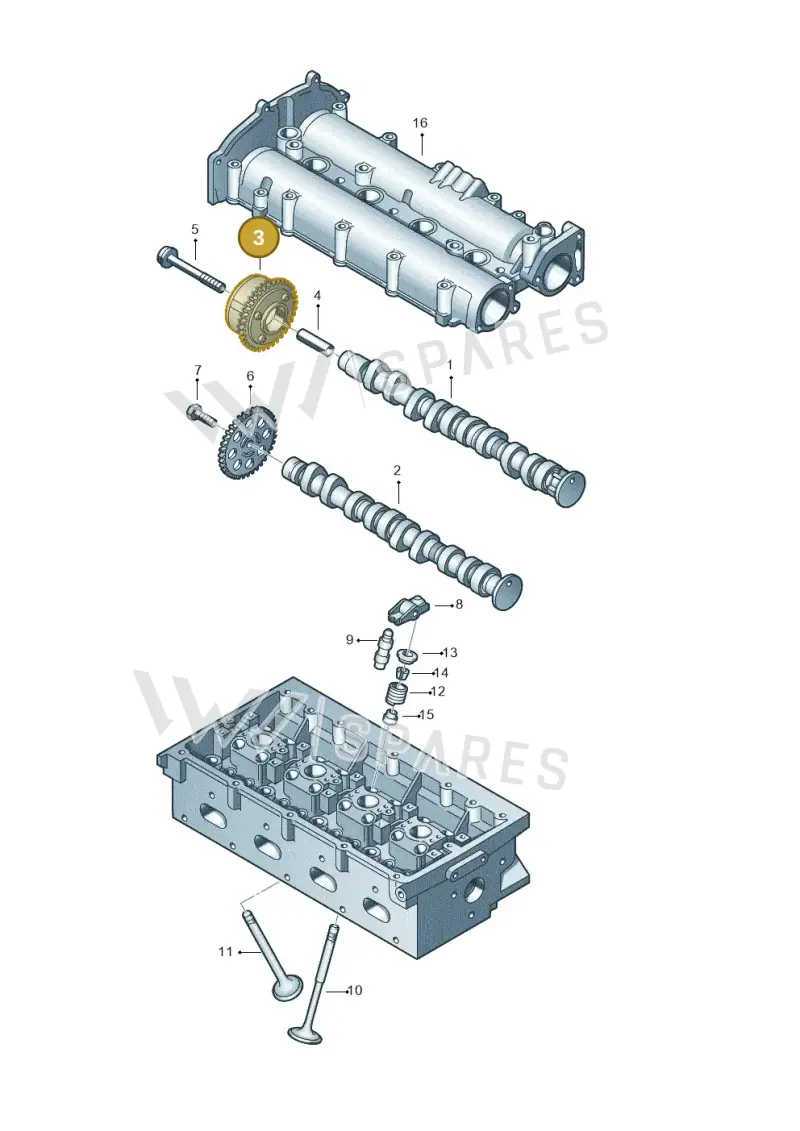 03C109088G — Volkswagen Beetle (2016-2019) diagram 409109150, position 3