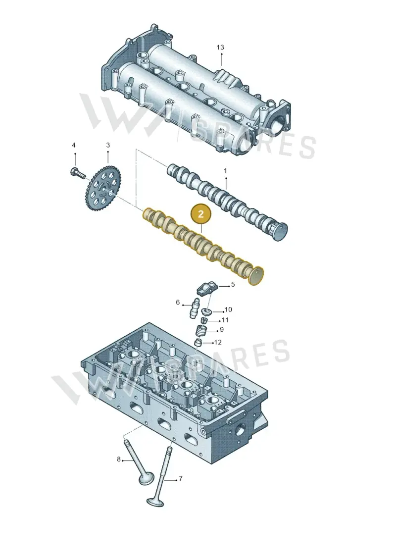03C109101CQ — Volkswagen Jetta (2014-2017) diagram 253109150, position 2