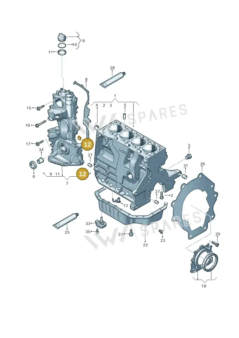 03C109293 — Volkswagen Scirocco 2.0 (2014-2017) diagram 786103010, position 12
