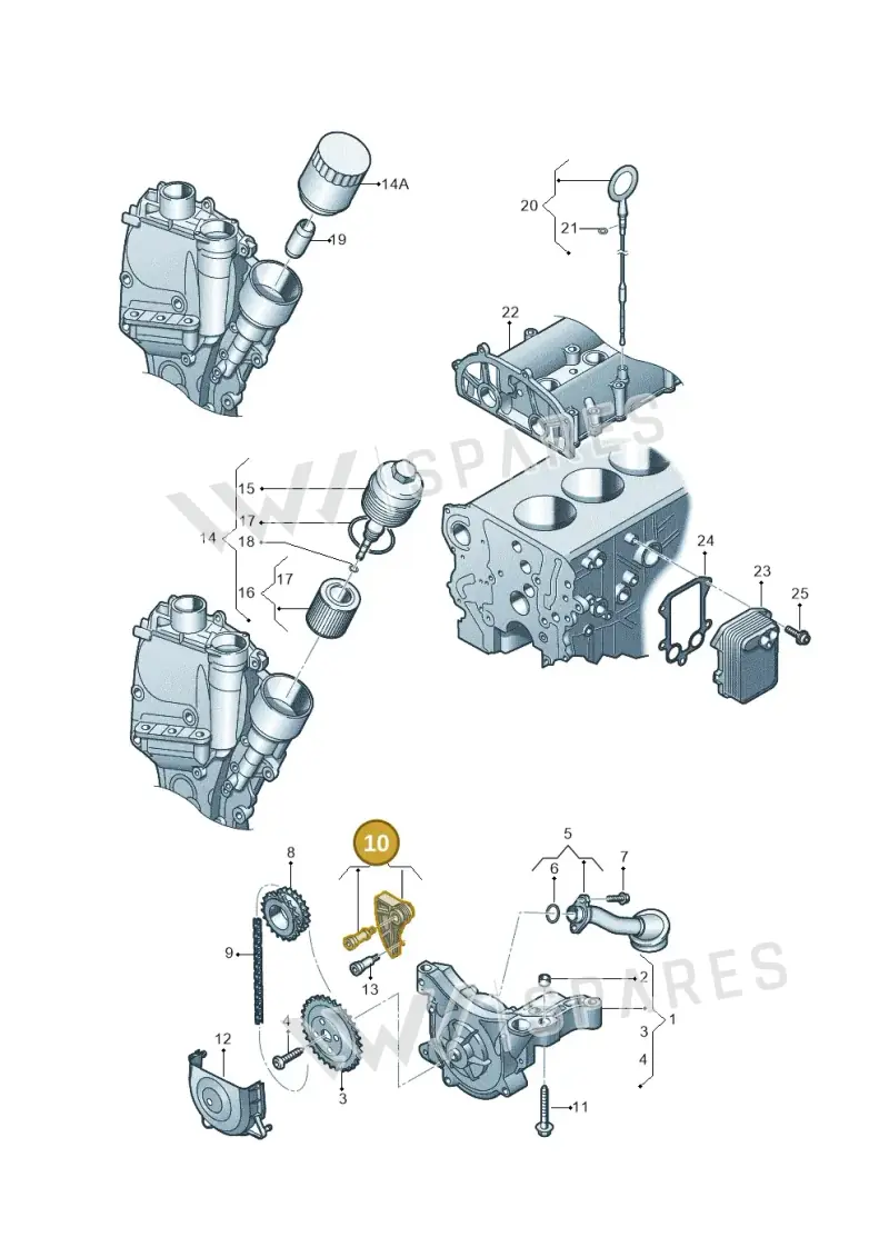 03C109507AE — Volkswagen Jetta (2014-2017) diagram 409115100, position 10