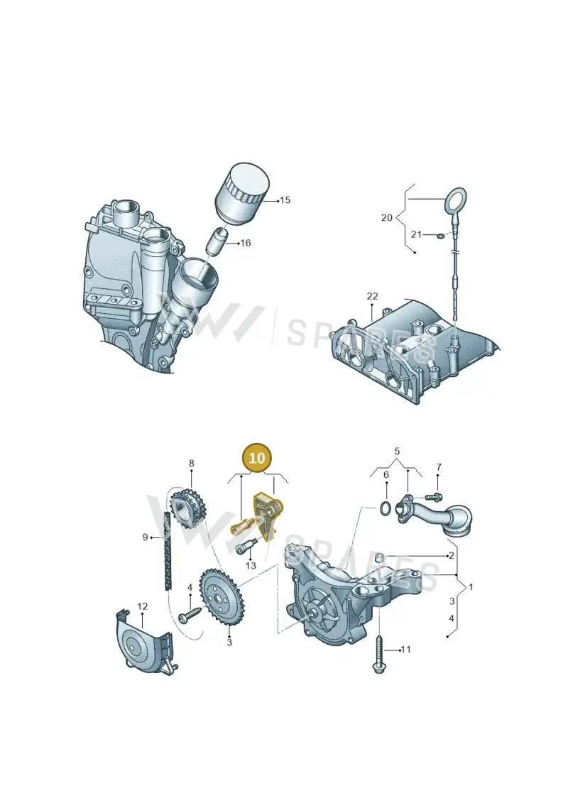 03C109507AE — Volkswagen Jetta 1.6 (2014-2018) diagram 678115200, position 10