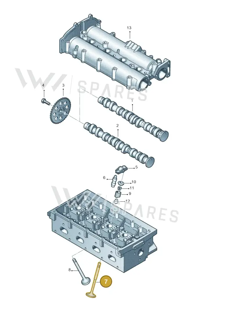 03C109601M — Volkswagen Jetta (2014-2017) diagram 253109150, position 7