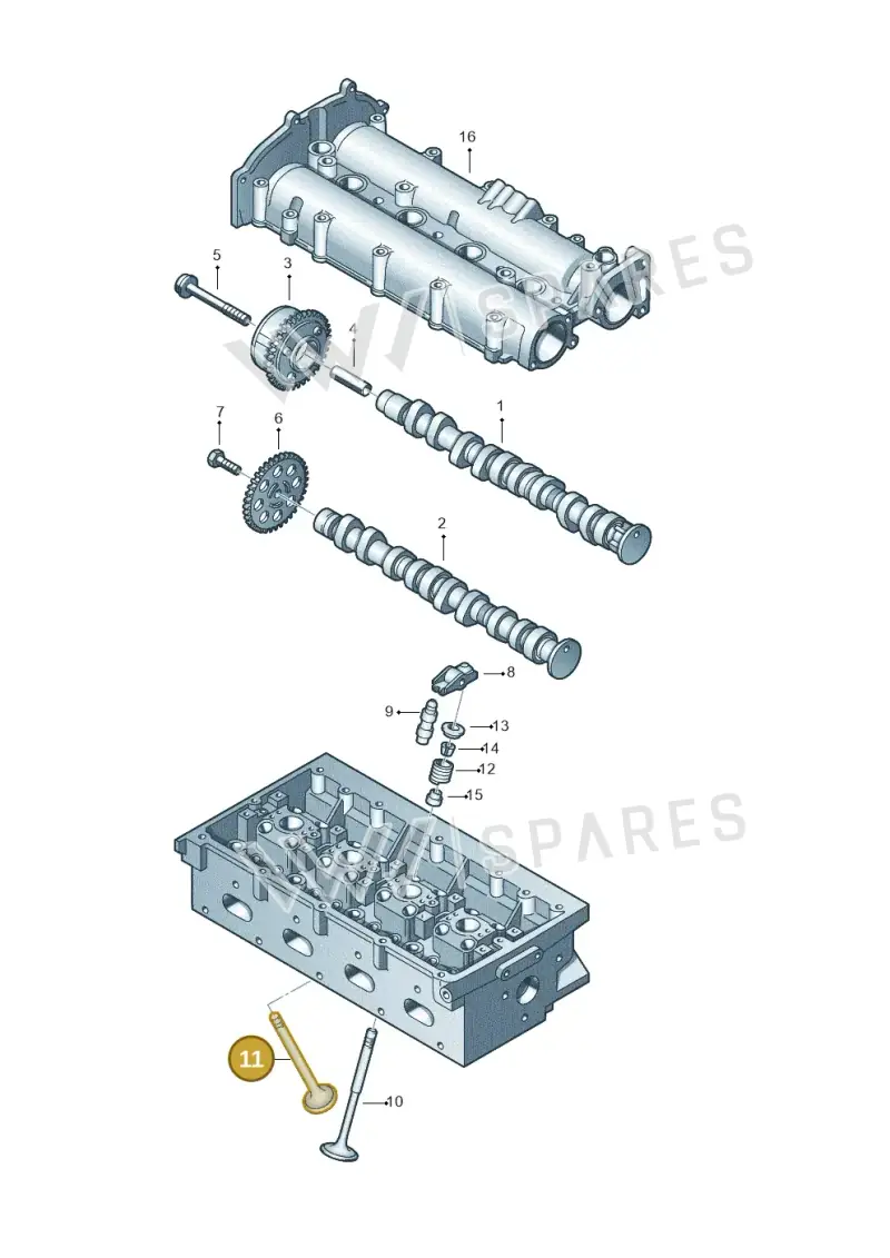 03C109611R — Volkswagen Jetta (2014-2017) diagram 409109150, position 11