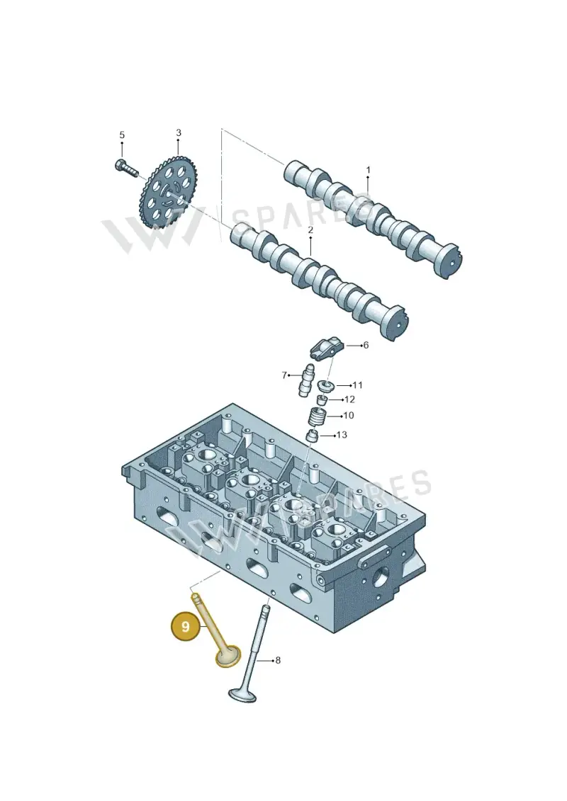 03C109611R — Volkswagen Ameo 1,0 (2016-2020) diagram 883109050, position 9