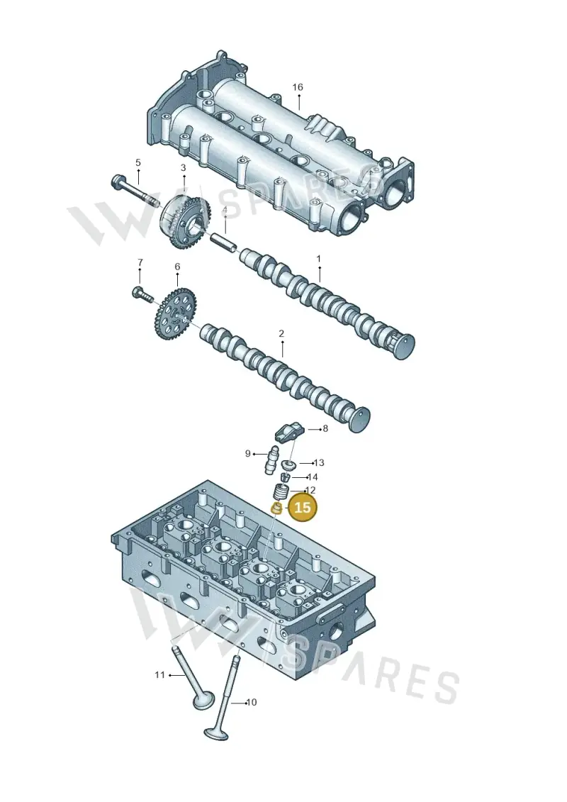 03C109675B — Volkswagen Passat CC (2011-2016) diagram 409109150, position 15