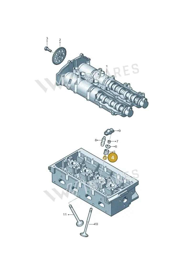 03C109675B — Volkswagen Jetta 1.6 (2014-2018) diagram 678109200, position 4