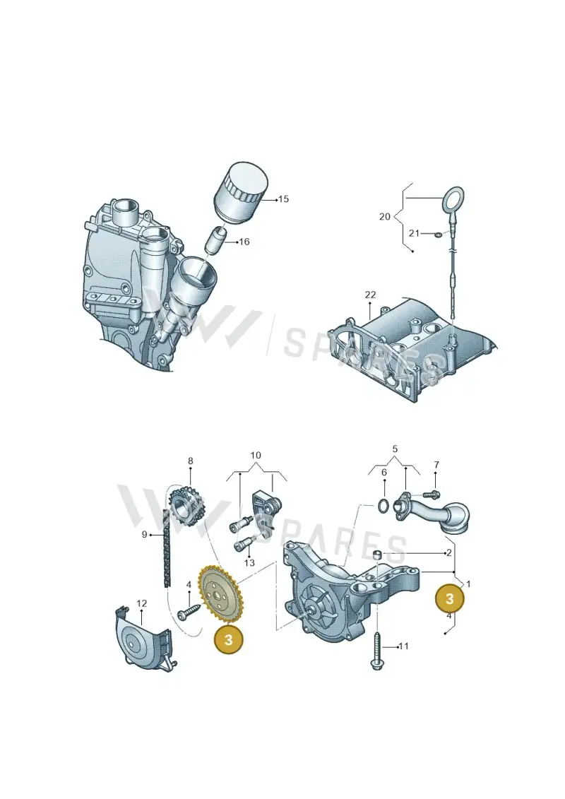 03C115121N — Volkswagen Jetta 1.6 (2014-2018) diagram 678115200, position 3