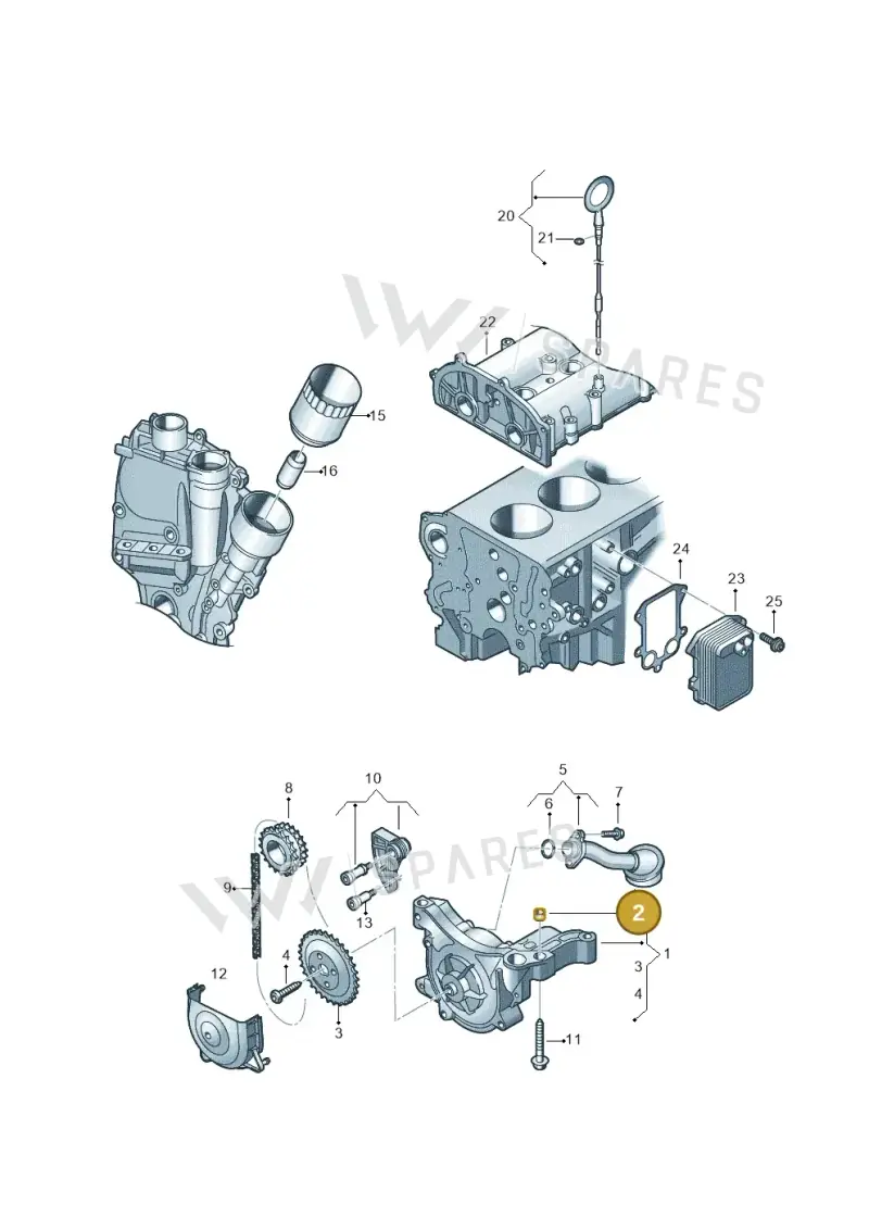 03C115143 — Volkswagen Beetle (2016-2019) diagram 694115150, position 2