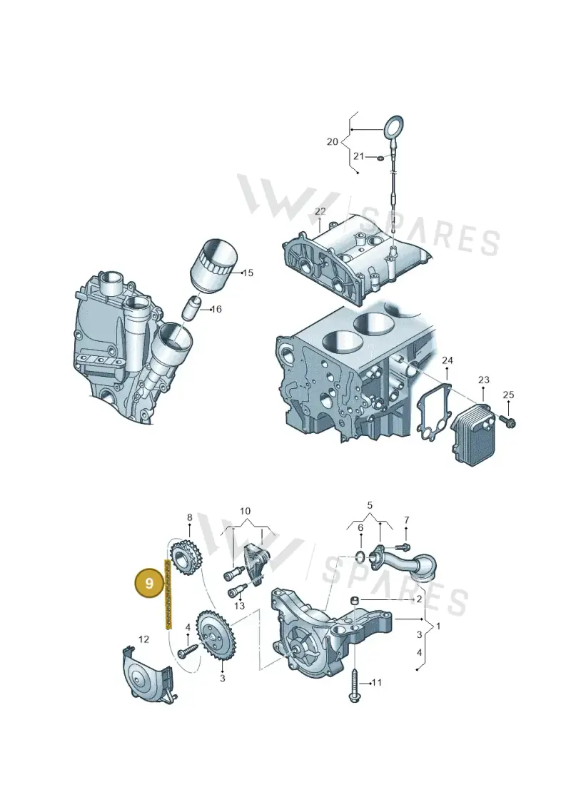 03C115225A — Volkswagen Beetle (2016-2019) diagram 694115150, position 9