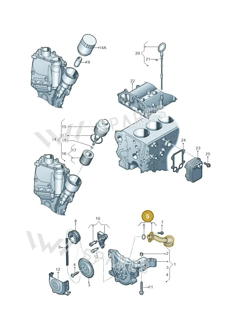 03C115251AD — Volkswagen TIGUAN                 08> (2007-) diagram 409115100, position 5