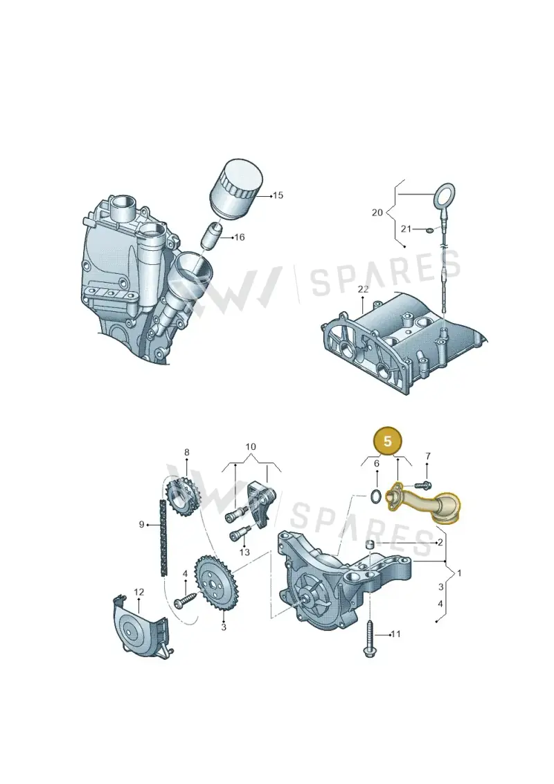 03C115251AE — Volkswagen Jetta 1.6 (2014-2018) diagram 678115200, position 5