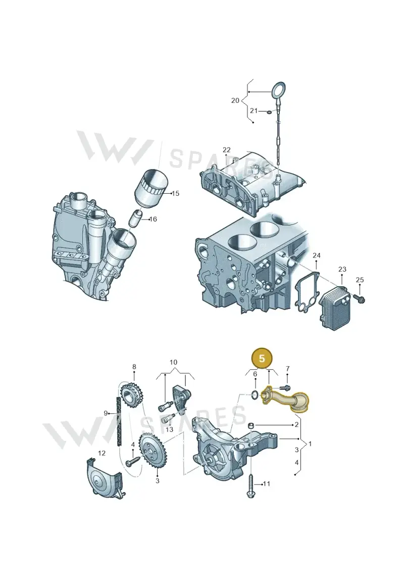 03C115251AE — Volkswagen Beetle (2016-2019) diagram 694115150, position 5