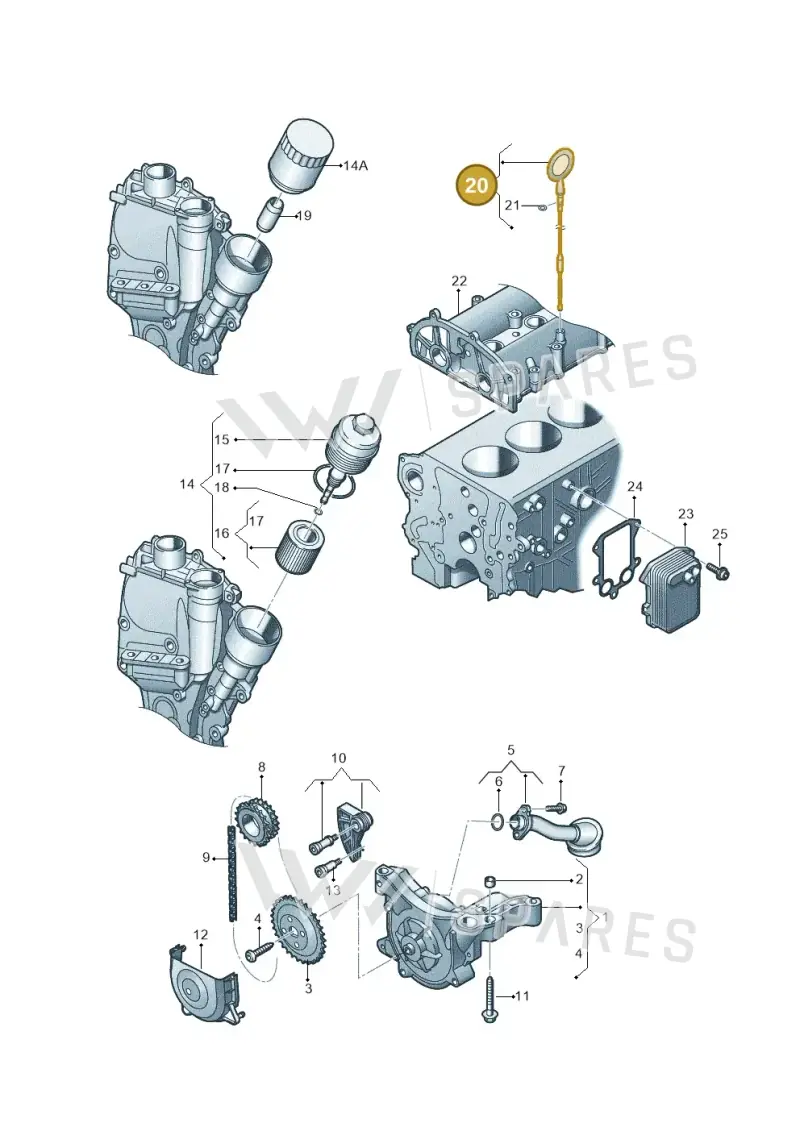03C115611AF — Volkswagen TIGUAN                 08> (2007-) diagram 409115100, position 20