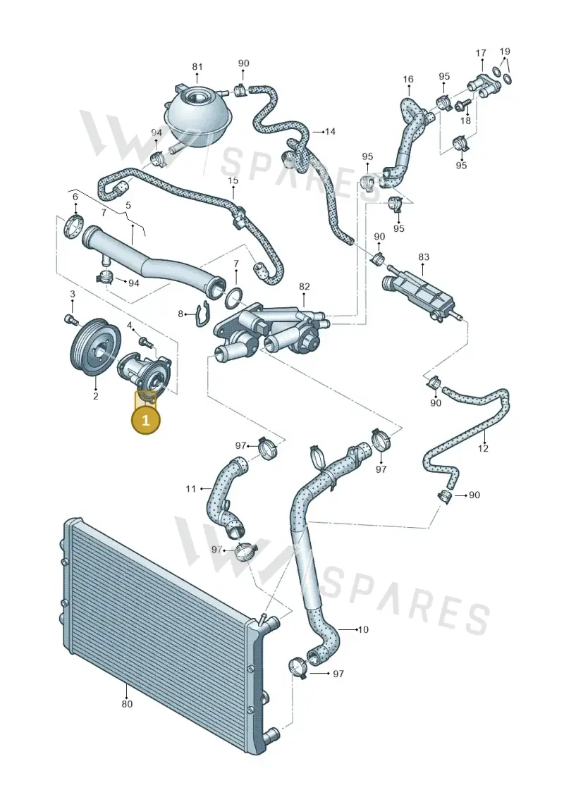 03C121008A — Volkswagen Polo Vivo (2017-) diagram 672121300, position 1