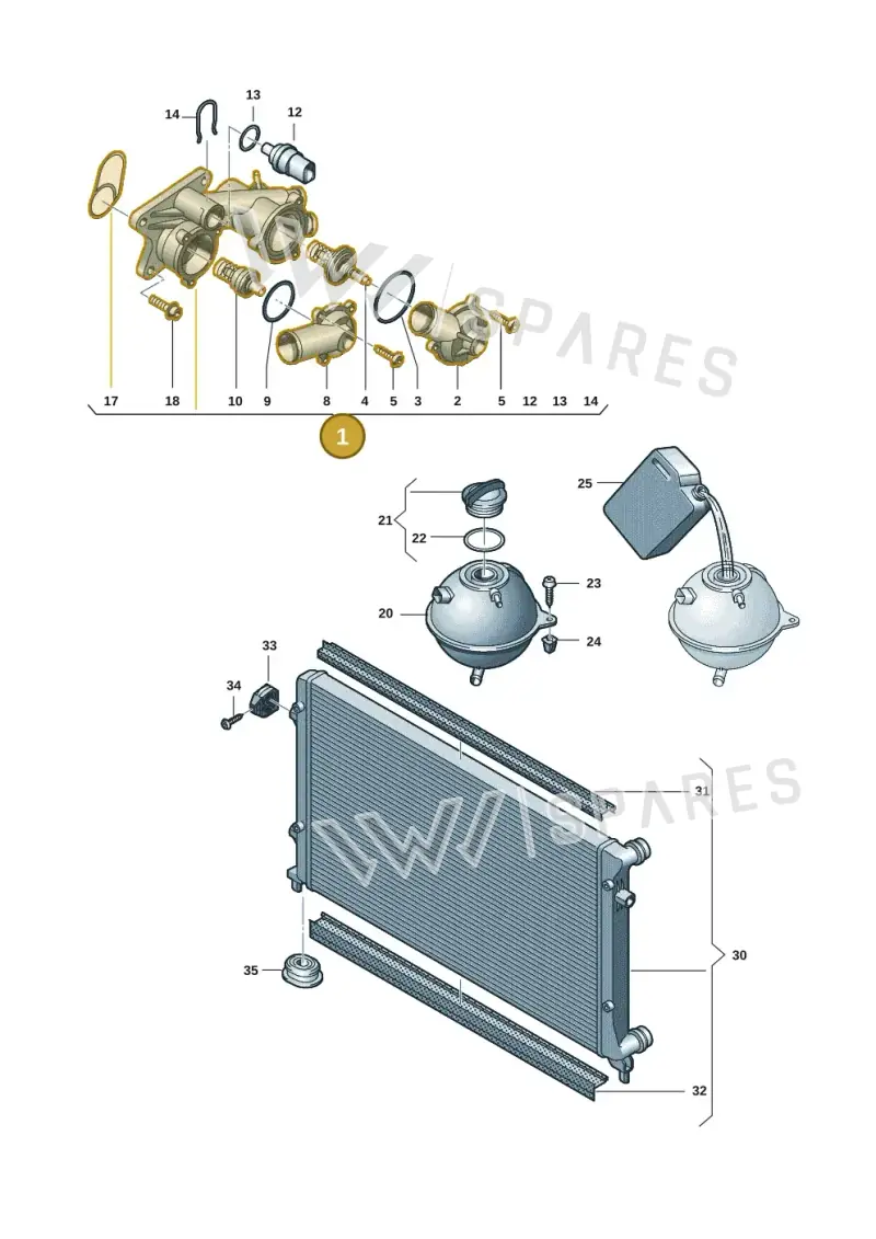 03C121111G — Volkswagen GOLF PLUS              05> (2005-) diagram 409121700, position 1